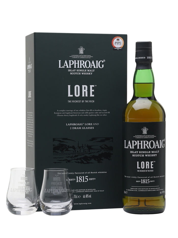 Laphroaig Lore 2 Glass Pack Islay Single Malt Scotch Whisky | 700ML
