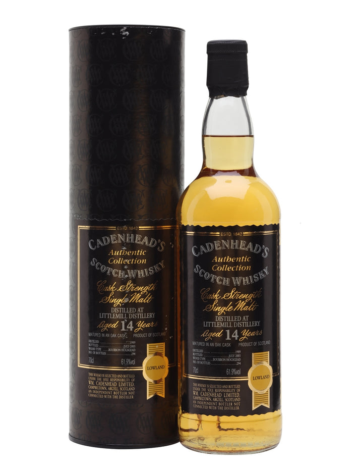 Littlemill 1989 14 Year Old Cadenhead's Lowland Single Malt Scotch Whisky | 700ML