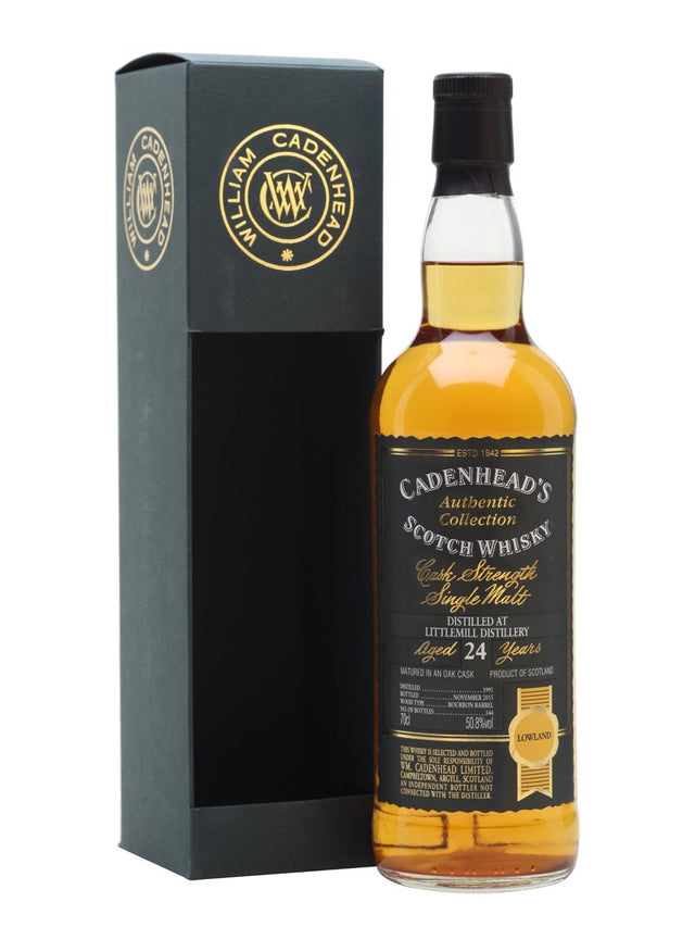 Littlemill 1991 24 Year Old Cadenhead's Lowland Single Malt Scotch Whisky | 700ML at CaskCartel.com