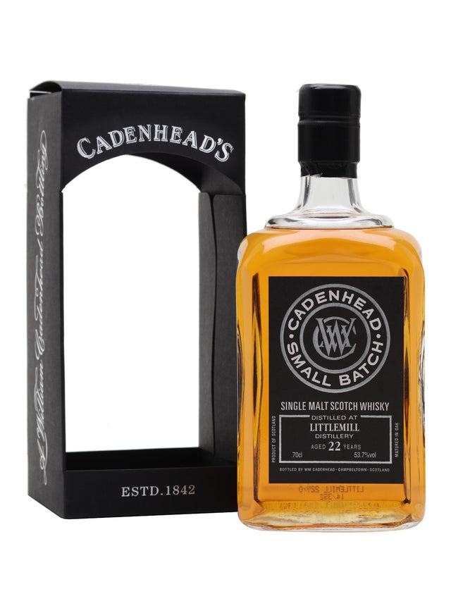 Littlemill 22 Year Old Cadenhead's Lowland Single Malt Scotch Whisky | 700ML at CaskCartel.com
