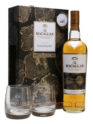 Macallan Gold Limited Edition Gift Pack Single Malt Scotch Whisky - CaskCartel.com