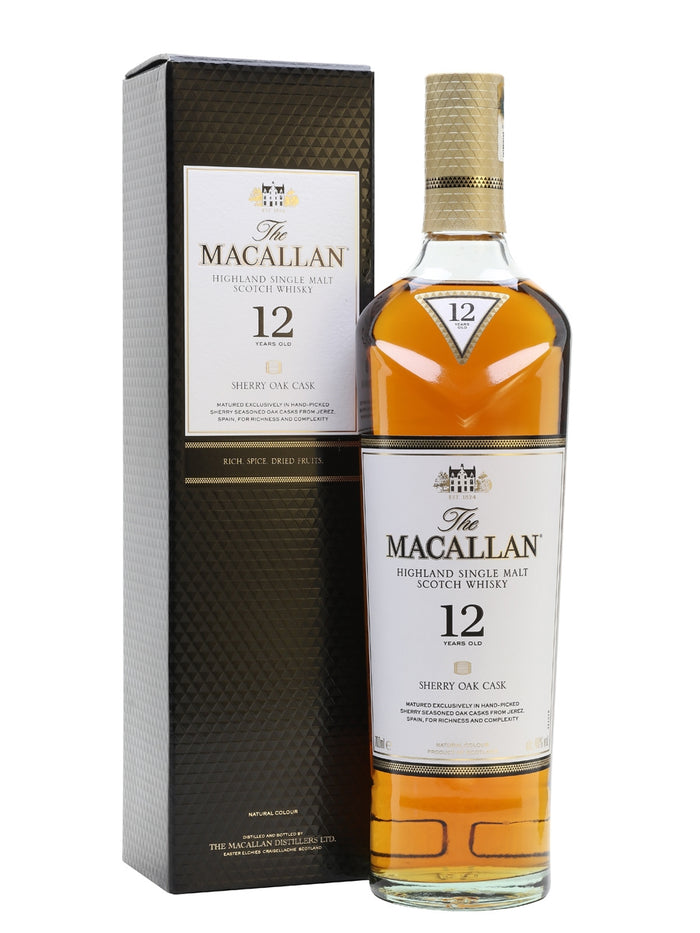 Macallan 12 Year Old Sherry Oak Speyside Single Malt Scotch Whisky | 700ML