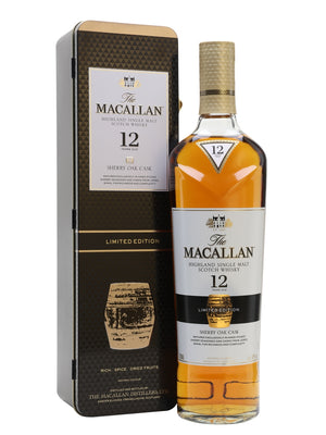 Macallan 12 Year Old Sherry Oak Limited Edition Gift Tin Single Malt Scotch Whisky - CaskCartel.com
