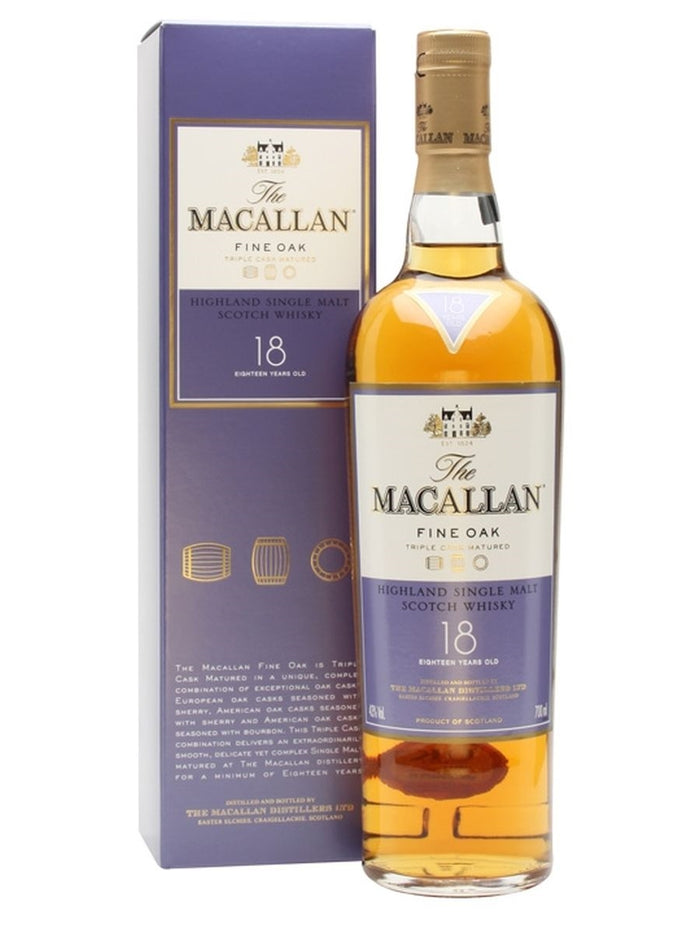Macallan 18 Year Old Fine Oak Single Malt Scotch Whisky