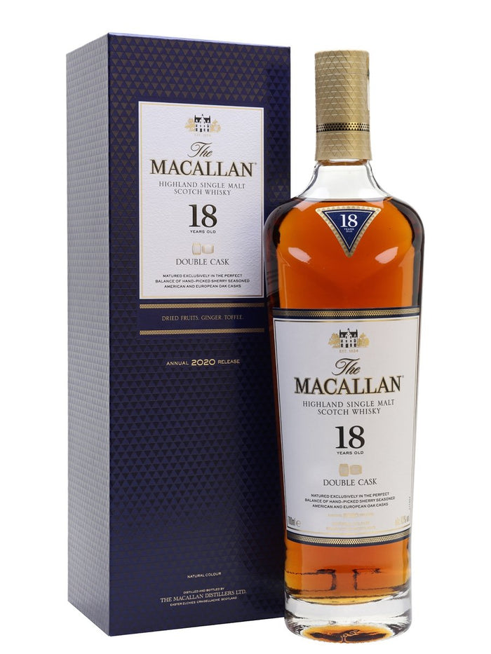 Macallan 18 Year Old Double Cask 2020 Release Speyside Single Malt Scotch Whisky | 700ML