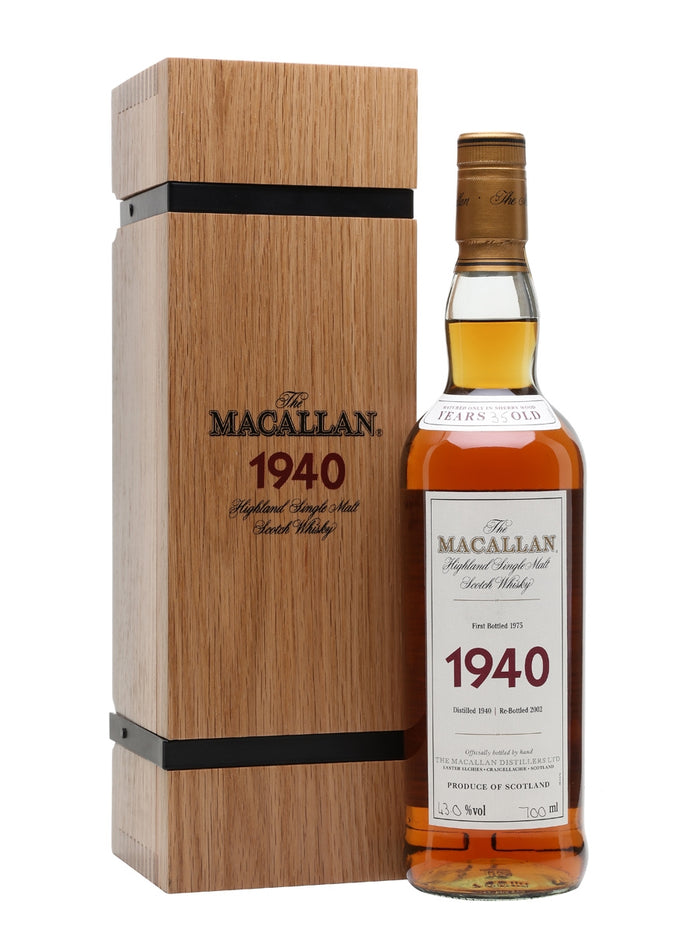 Macallan 1940 35 Year Old Fine & Rare Speyside Single Malt Scotch Whisky