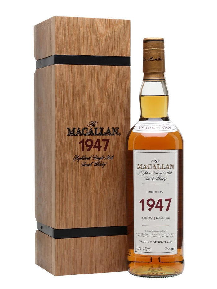Macallan 1947 15 Year Old Fine & Rare Speyside Single Malt Scotch Whisky