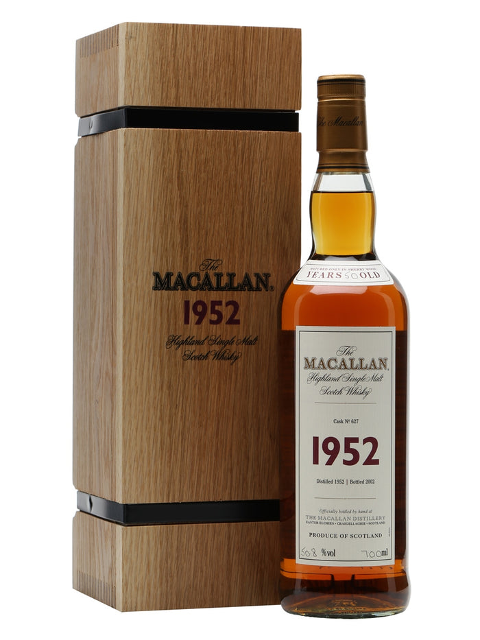 Macallan 1952 50 Year Old Fine & Rare Cask #627 Speyside Single Malt Scotch Whisky