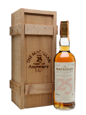 Macallan 25 Year Old (D.1965 B.1990) The Anniversary Malt Scotch Whisky at CaskCartel.com