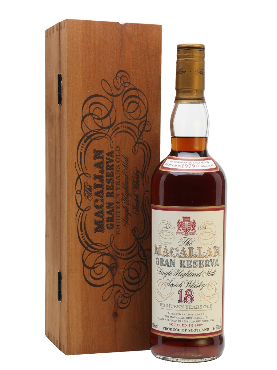 The Macallan 18 1979 スコッチウイスキー 750ml 空瓶 BUY] Macallan 1979 18 Year Old Bot.1997 Gran Reserva
