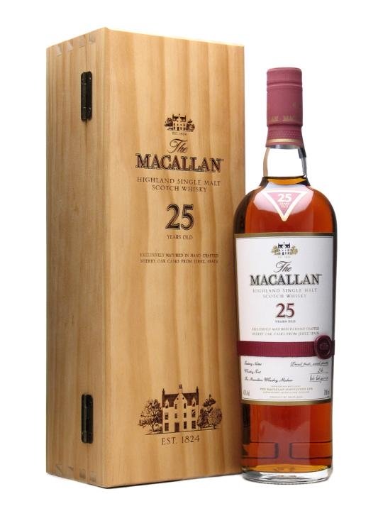 Macallan 25 Year Old Sherry Oak Speyside Single Malt Scotch Whisky - CaskCartel.com