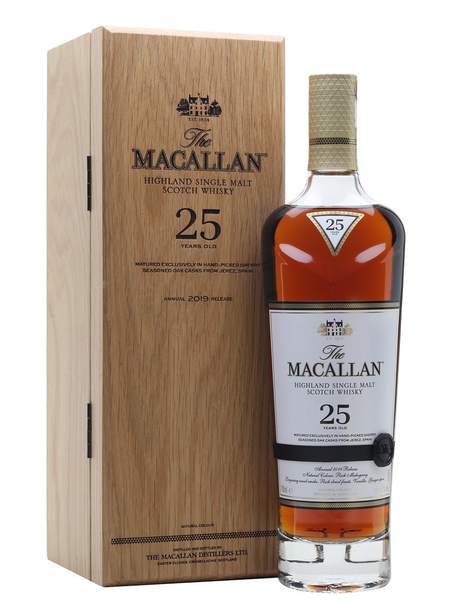 Macallan 25 Year Old Sherry Oak 2019 Release Speyside Single Malt Scotch Whisky | 700ML at CaskCartel.com