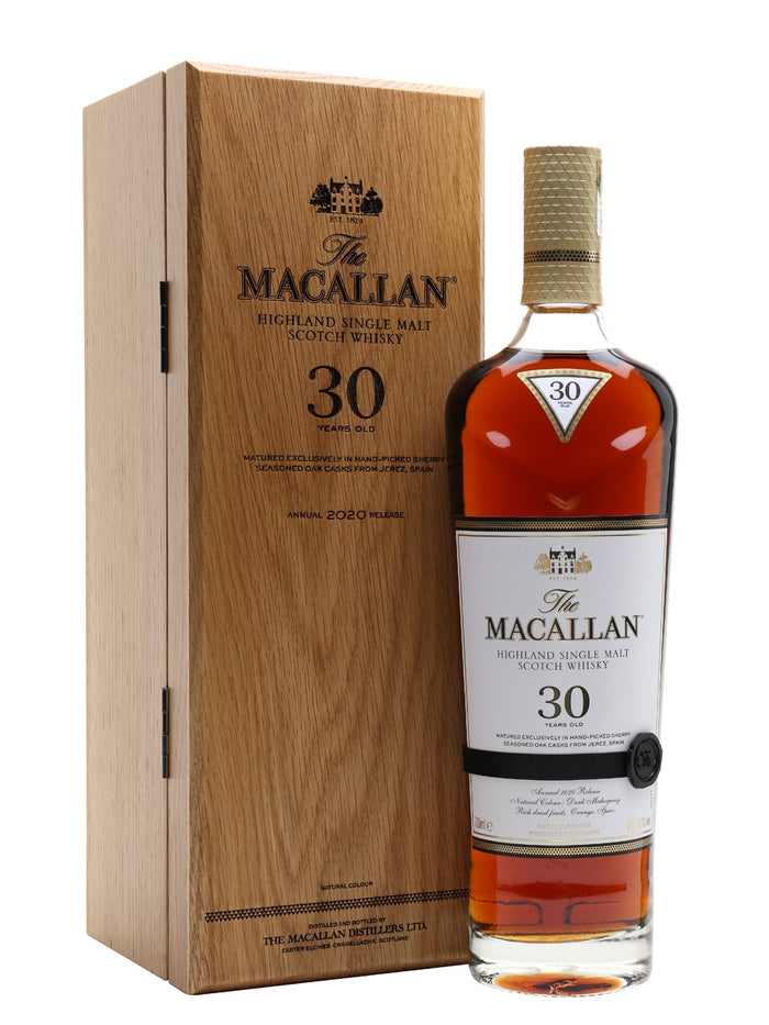 Macallan 30 Year Old 2020 Release Sherry Oak Speyside Single Malt Scotch Whisky | 700ML
