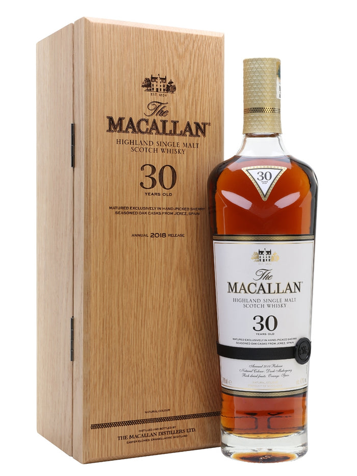 Macallan 30 Year Old Sherry Oak 2018 Release Speyside Single Malt Scotch Whisky | 700ML