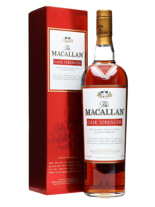 Macallan Cask Strength Sherry Cask Speyside Single Malt Scotch Whisky