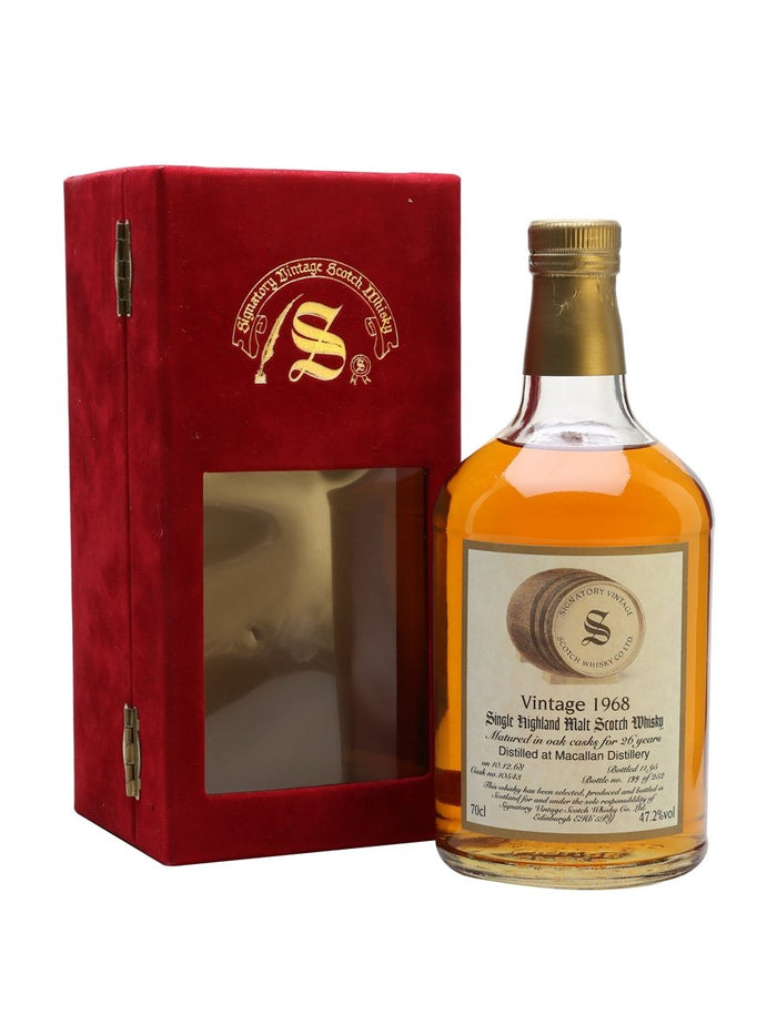 Macallan 1968 26 Year Old Cask #10543 Signatory Speyside Single Malt Scotch Whisky | 700ML