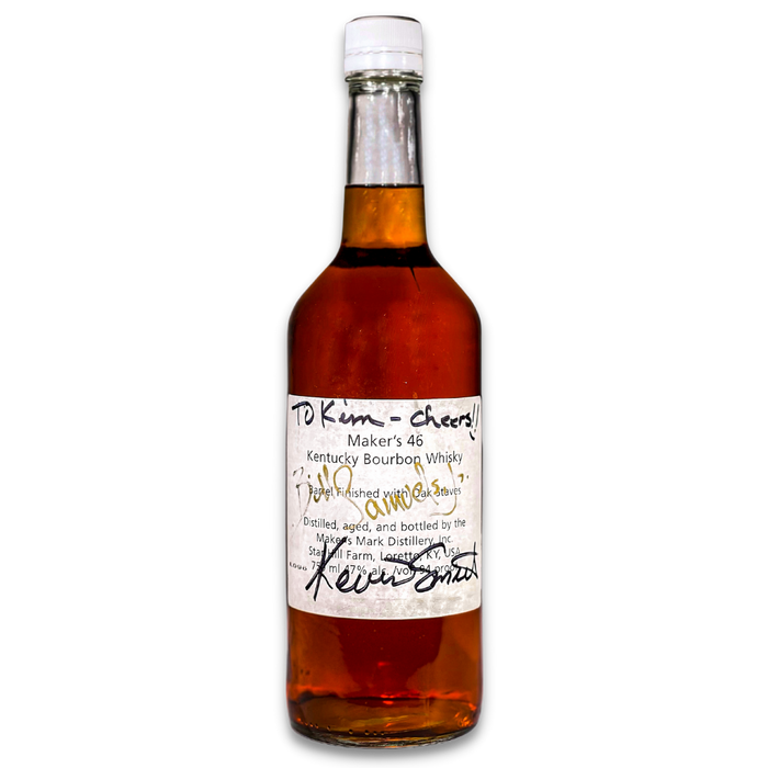 Maker's Mark 46 Kentucky Bourbon Whisky Lab Test Approval Bottle (TTB) Signed by Distillery Owner Bill Samuels Jr. & Kevin Smith in 2009