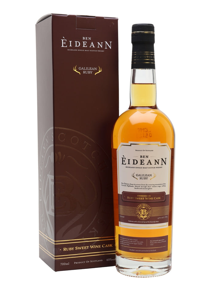Ben Eideann Ruby Galilean Kosher Whisky Sweet Red Wine Finish Highland Single Malt Scotch Whisky | 700ML