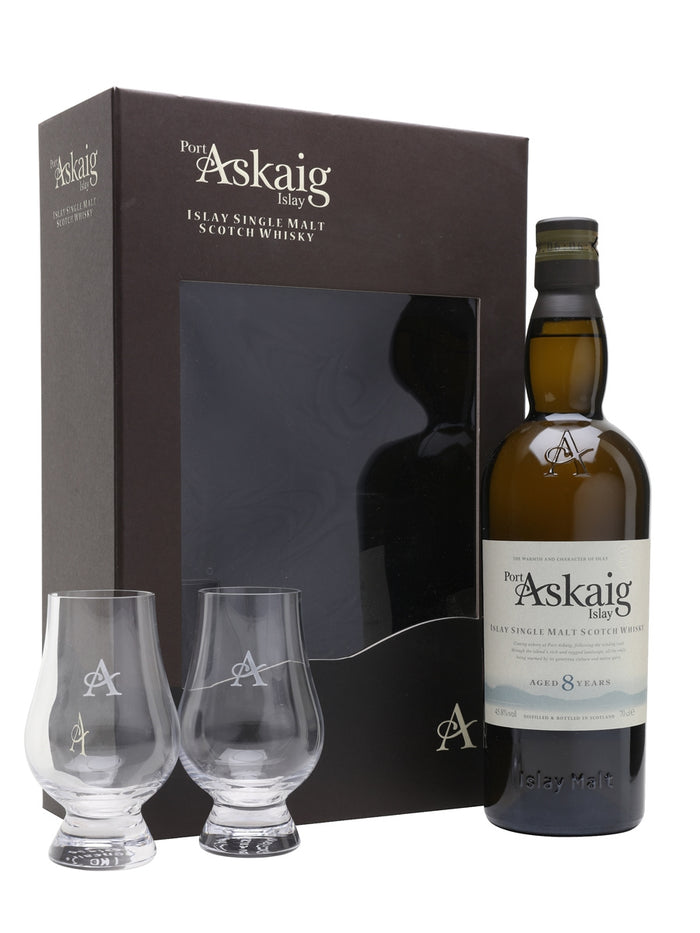 Port Askaig 8 Year Old Glass Set Islay Single Malt Scotch Whisky | 700ML