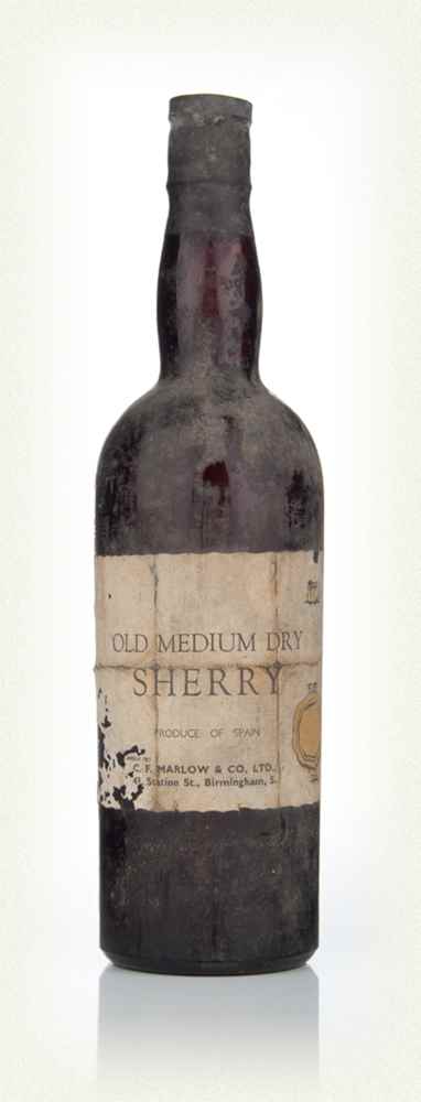 Marlow's Medium Dry Sherry - 1960s Liqueur | 700ML at CaskCartel.com