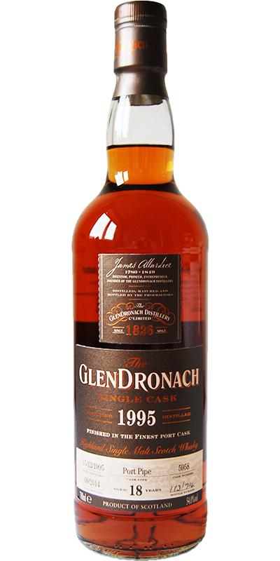 Glendronach 1995 Port Pipe Bottled in 2014 Single Malt Scotch Whisky