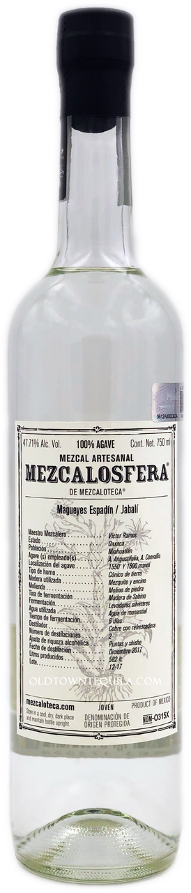 Mezcalosfera Espadin and Jabali Mezcal