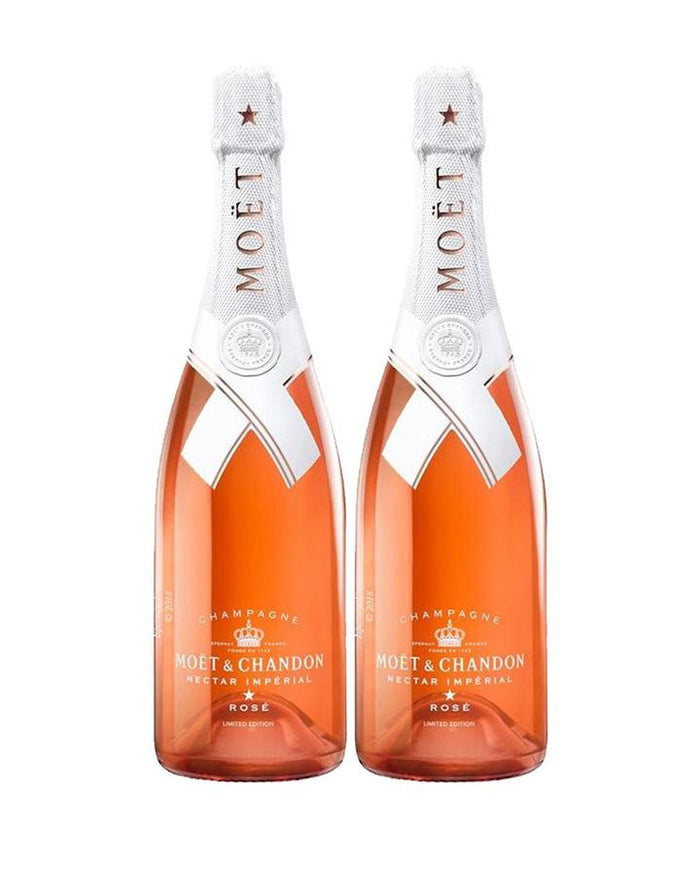 Moët & Chandon Nectar Impérial Rosé By Virgil Abloh (2 Bottles) With Moët Goblets (Set Of 2) Champagne