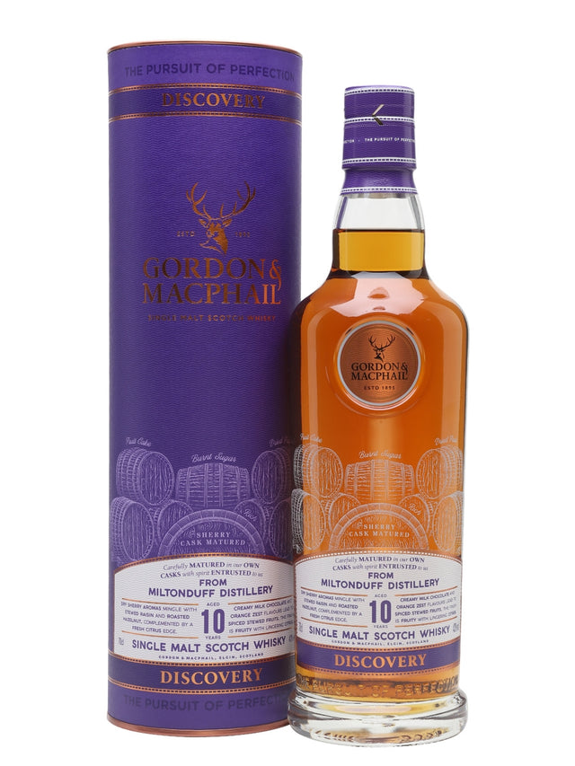 Miltonduff 10 Year Old Sherry Cask G&M Discovery Range Speyside Single Malt Scotch Whisky | 700ML at CaskCartel.com