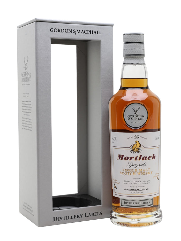 Mortlach 25 Year Old G&M Distillery Labels Speyside Single Malt Scotch Whisky
