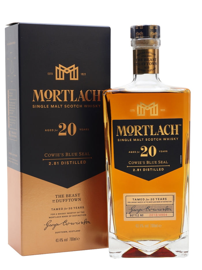 Mortlach 20 Year Old Cowie's Blue Seal Speyside Single Malt Scotch Whisky | 700ML