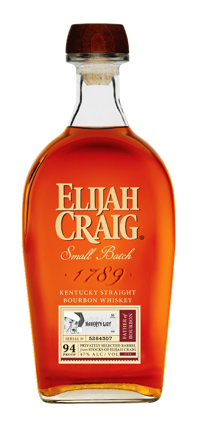 Elijah Craig 10 Year Single Barrel "Naughty List" Limited Release