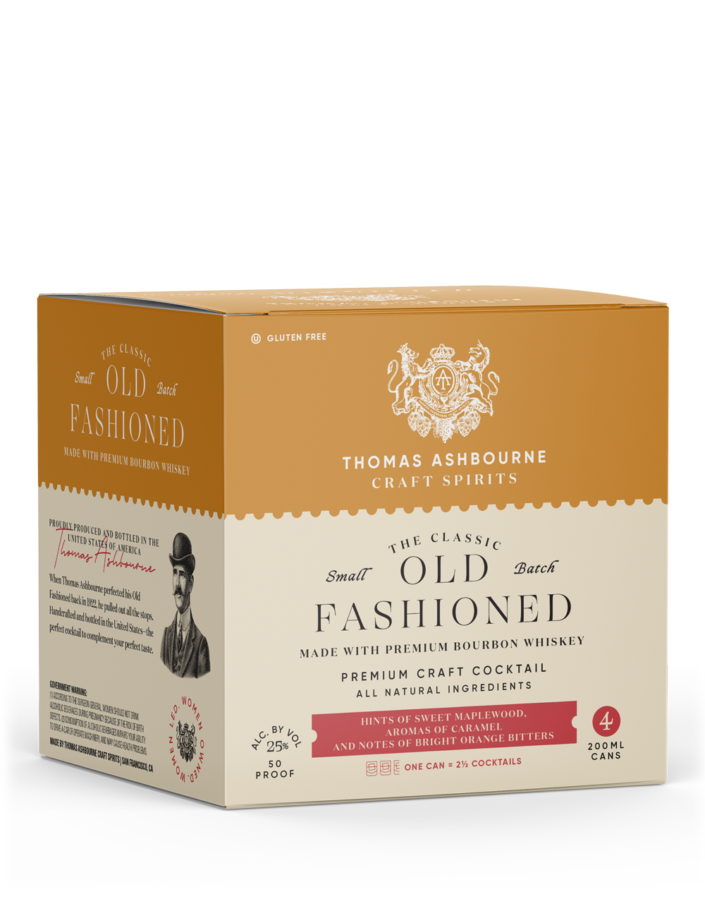 Thomas Ashbourne Craft Spirits The Classic Old Fashioned Small Batch Cocktail | 4*200ML at CaskCartel.com