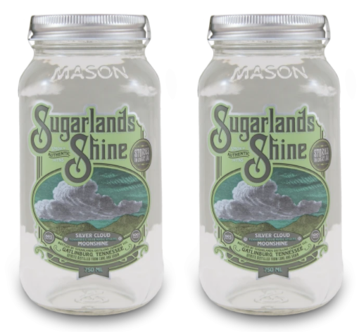 Sugarlands Shine Silver Cloud Tennessee Sour Mash Moonshine (2) Bottle Bundle at CaskCartel.com