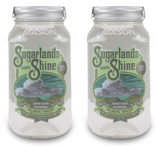 Sugarlands Shine | Silver Cloud Tennessee Sour Mash Moonshine (2) Bottle Bundle