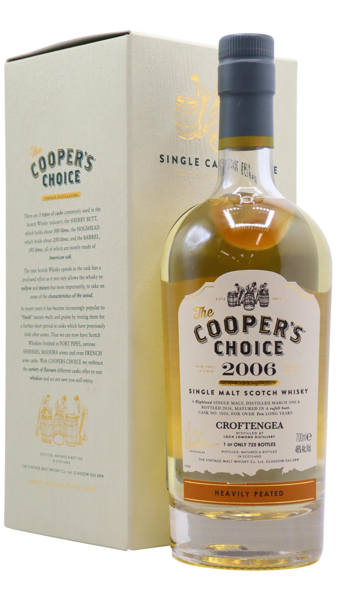 Loch Lomond Croftengea Cooper's Choice Single Cask # 5024 2006 10 Year Old Whisky | 700ML