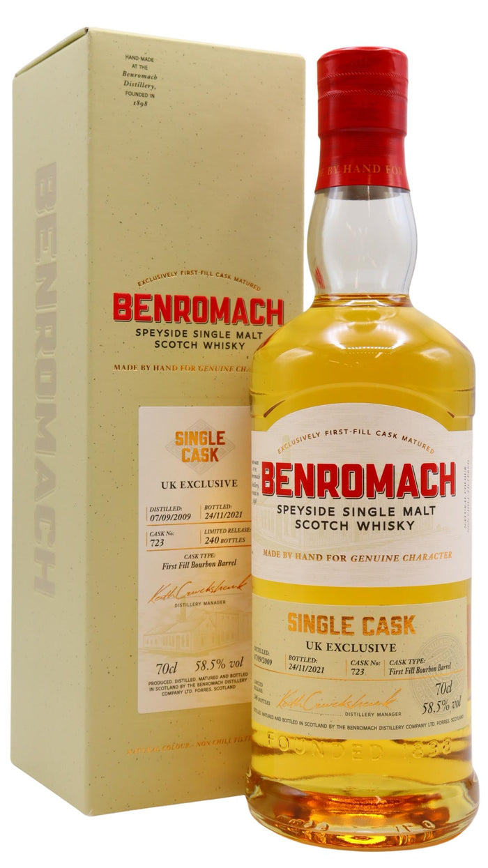 Benromach Single Cask #723 (UK Exclusive) 2009 12 Year Old Whisky | 700ML
