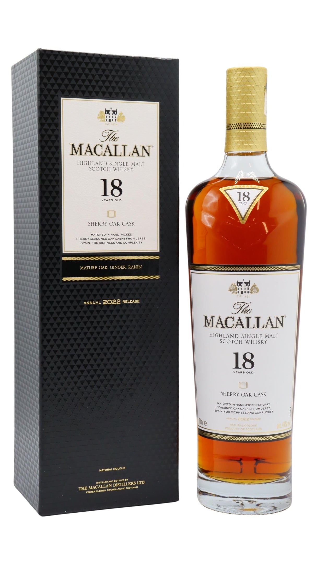 Macallan Sherry Oak Highland Single Malt 2022 Edition 18 Year Old Whisky | 700ML at CaskCartel.com