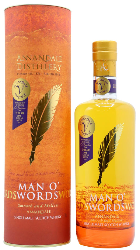 Annandale Rare Vintage Man O' Words Single Bourbon Cask #143 2015 Whisky | 700ML at CaskCartel.com