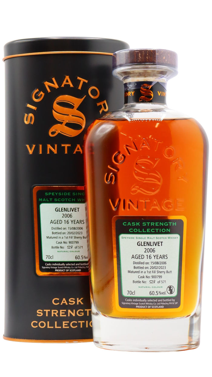 Glenlivet Signatory Vintage Single Cask #900799 2006 16 Year Old Whisky | 700ML