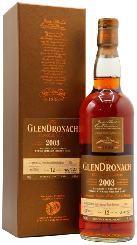 GlenDronach Single Cask #930 Batch #13 2003 12 Year Old Whisky | 700ML at CaskCartel.com