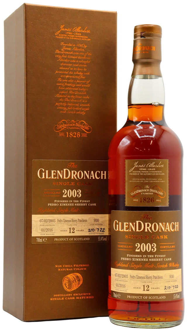 GlenDronach Single Cask #930 Batch #13 2003 12 Year Old Whisky | 700ML at CaskCartel.com
