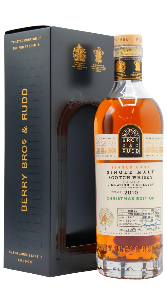 Linkwood Berry Bros & Rudd Christmas Edition Single Cask #301235 2010 13 Year Old Whisky | 700ML