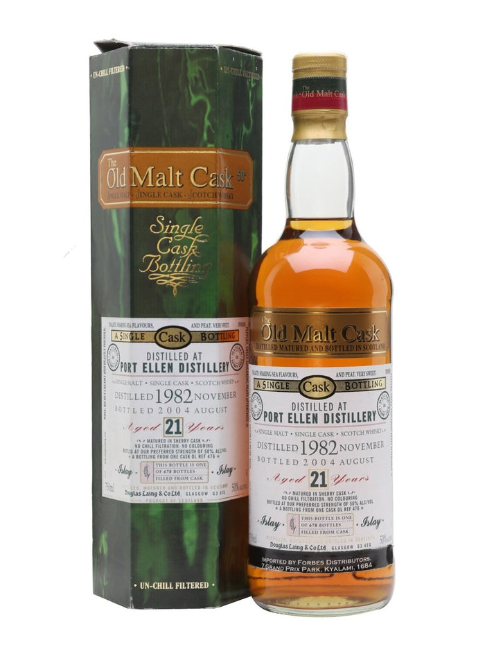 Port Ellen 1982 21 Year Old Sherry Cask Old Malt Cask Islay Single Malt Scotch Whisky | 700ML