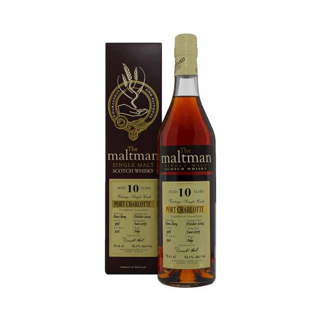 Port Charlotte 10 Year Old The Maltman Single Malt Scotch Whisky - CaskCartel.com