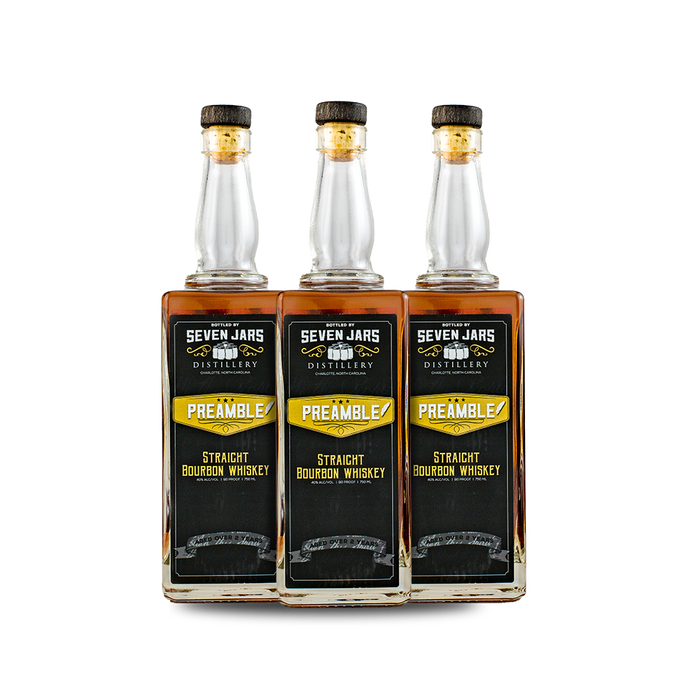 Seven Jars Preamble Straight Bourbon Whiskey (3) Bottle Bundle