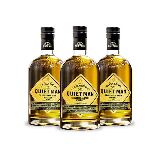 The Quiet Man Traditional Irish Whiskey (3) Bottle Bundle at CaskCartel.com