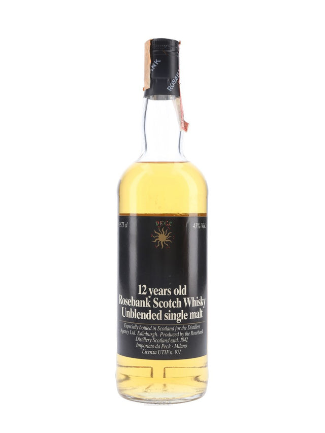 Rosebank 12 Year Old Bot.1980s Peck Lowland Single Malt Scotch Whisky | 700ML at CaskCartel.com