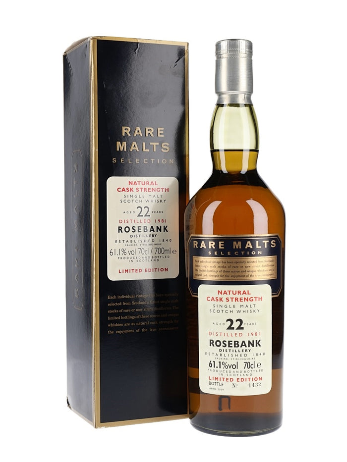 Rosebank 1981 22 Year Old Rare Malts Single Malt Scotch Whisky