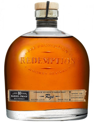Redemption 10 Year Old Barrel Proof Straight Rye Whiskey  - CaskCartel.com