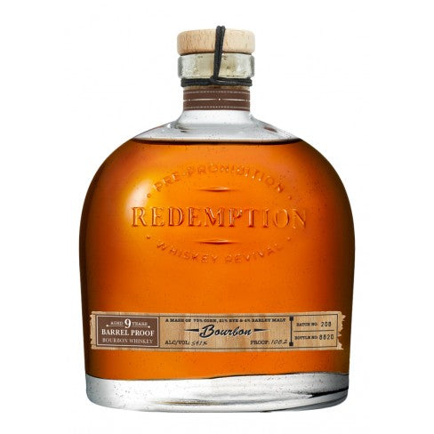 Redemption 9 Year Old Barrel Proof Bourbon Whiskey